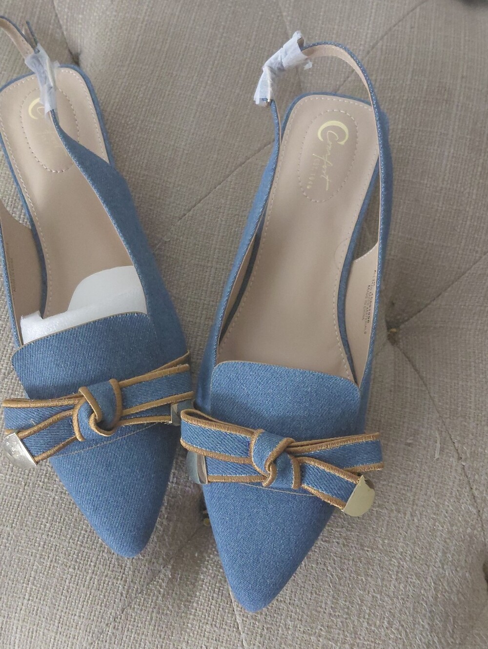 Classy Denim Slingback